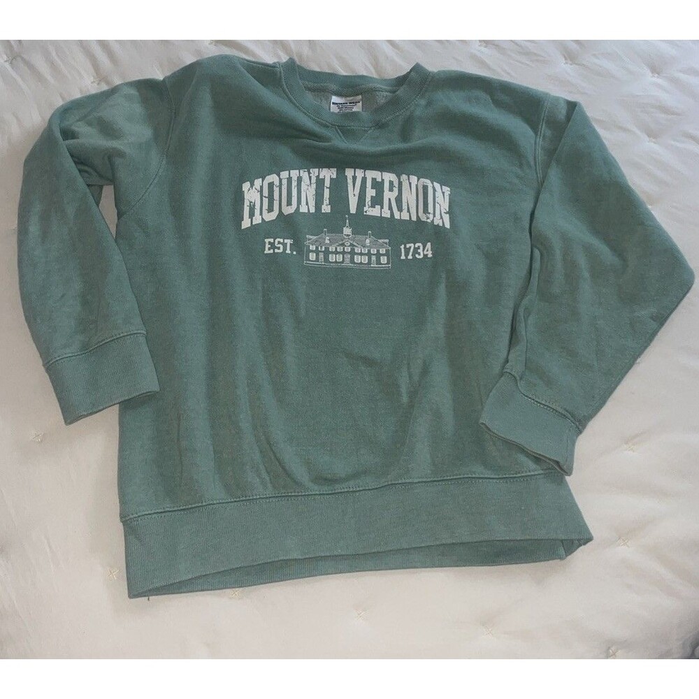 Retro Mount Vernon Virginia Sweatshirt Adult Large Dark Blue Crewneck Midweight